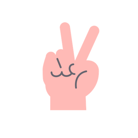 Victory Hand  Illustration
