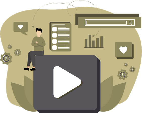 Video advertisement  Illustration