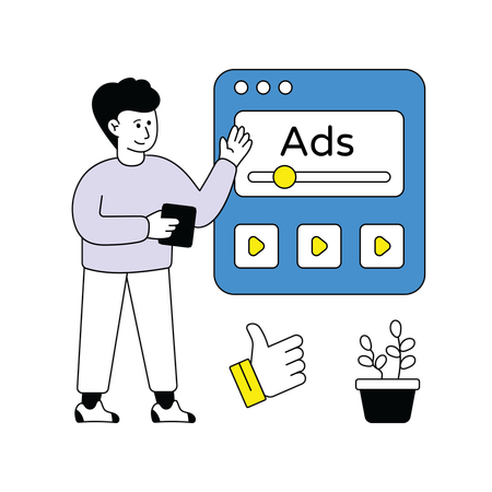 Video advertisement  Illustration