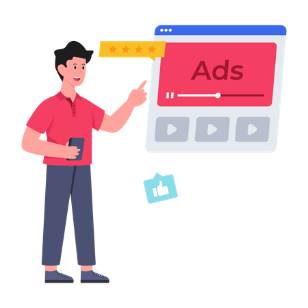 Video advertisement  Illustration