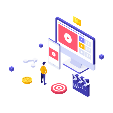 Video Advertisement  Illustration