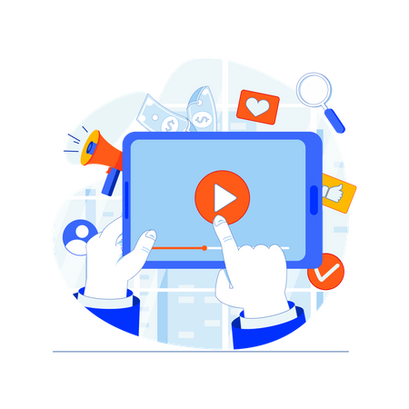 Video Advertising  Illustration