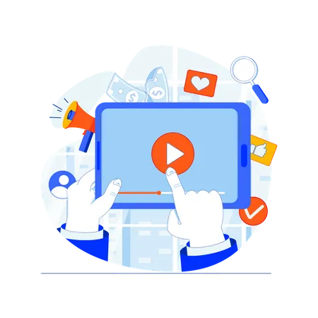 Video Advertising  Illustration