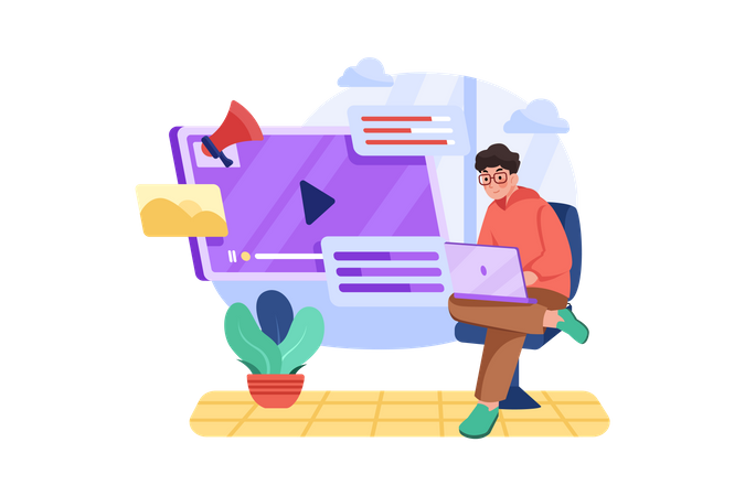 Video Advertising  Illustration