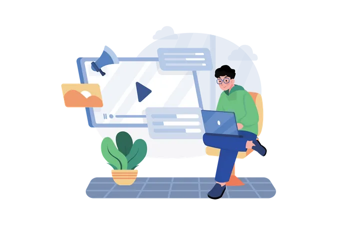 Video Advertising  Illustration