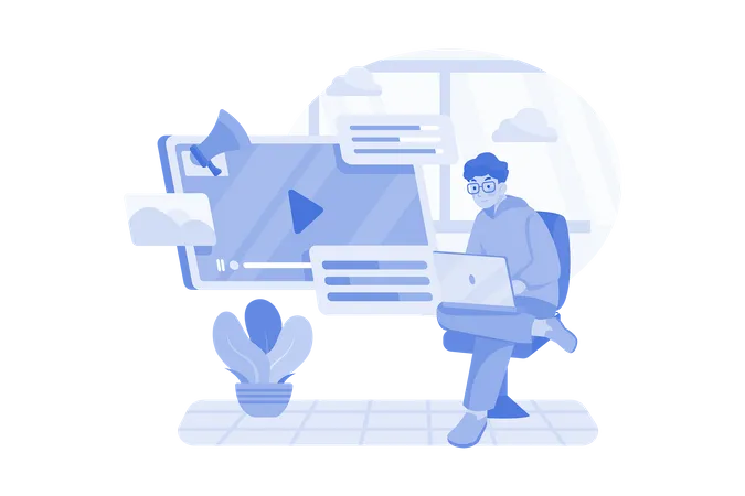 Video Advertising  Illustration