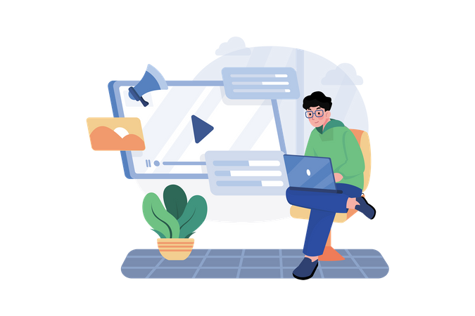 Video Advertising  Illustration