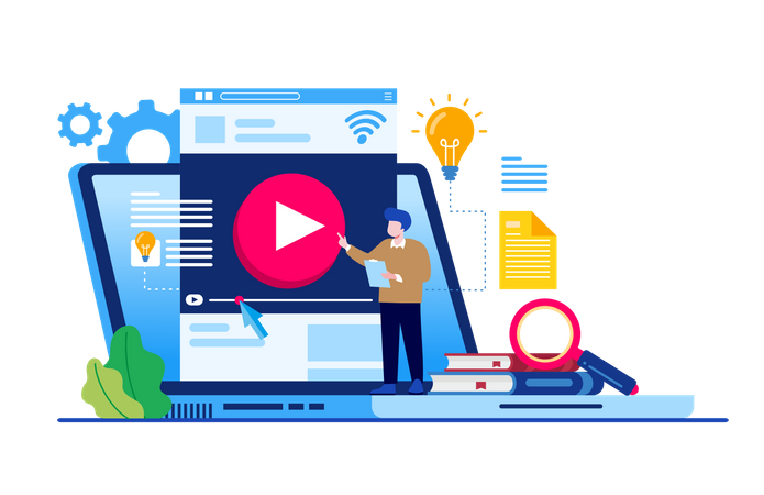 Aprendizaje por vídeo  Ilustración