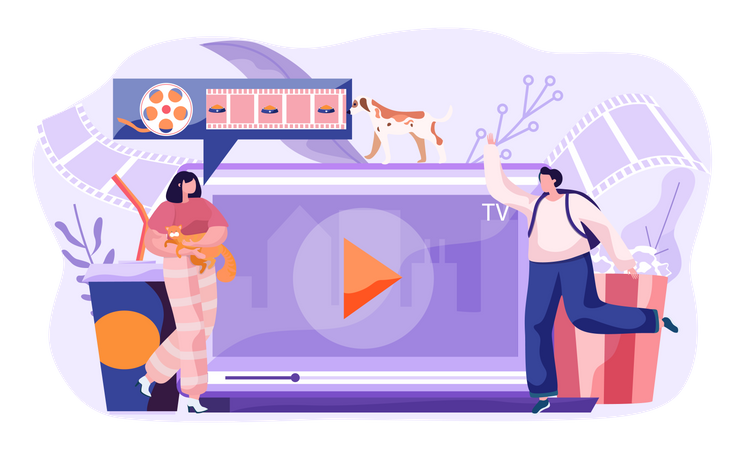 Video blog for animal owners  Illustration