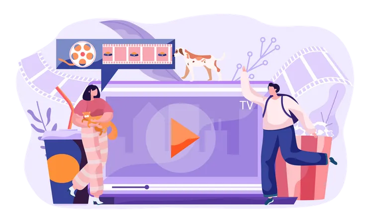 Video blog for animal owners  Illustration