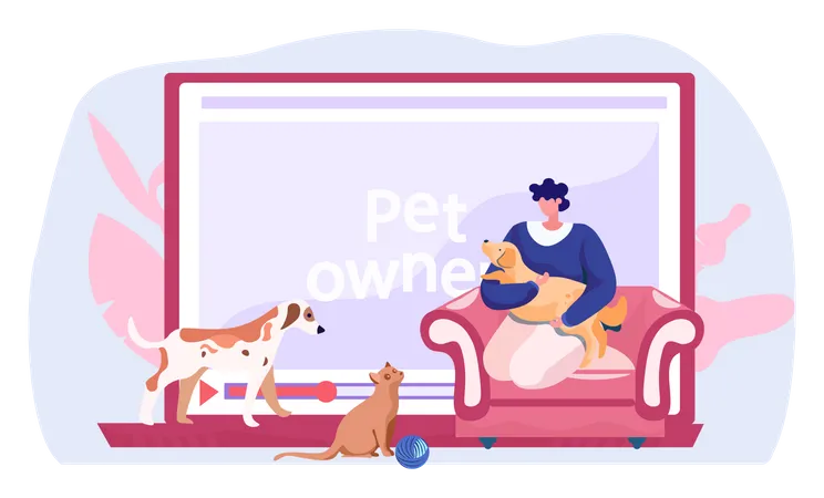 Video blog for pet owners  Illustration