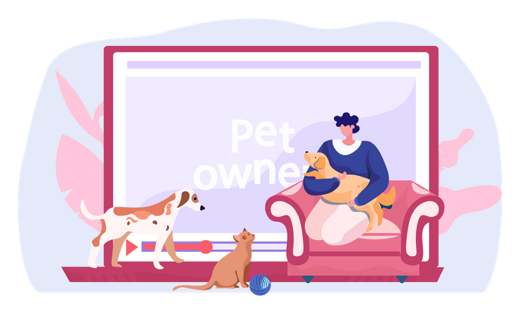 Video blog for pet owners  Illustration