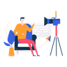 illustration for video blogger