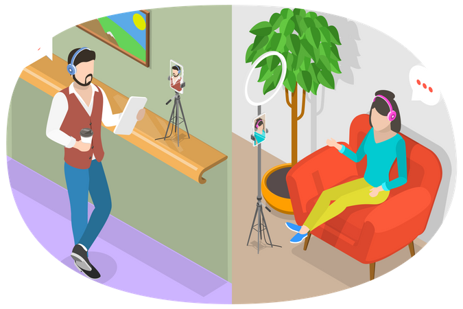 Video Blogger  Illustration