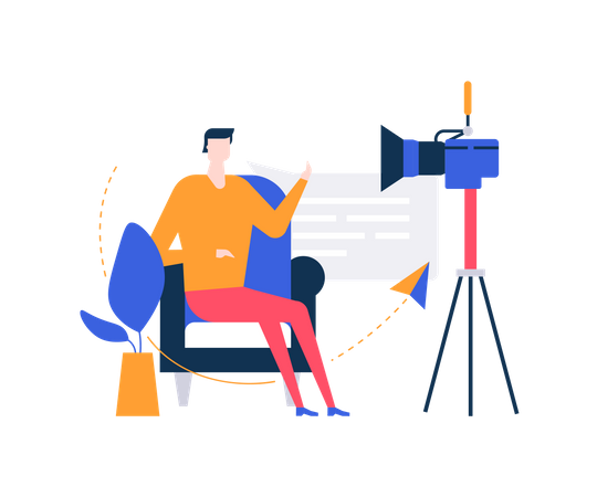 Video blogger  Illustration