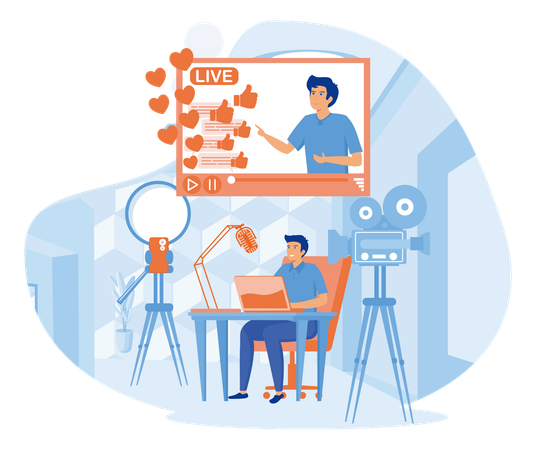 Video Blogger  Illustration