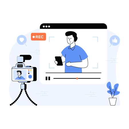 Video Blogging  Illustration