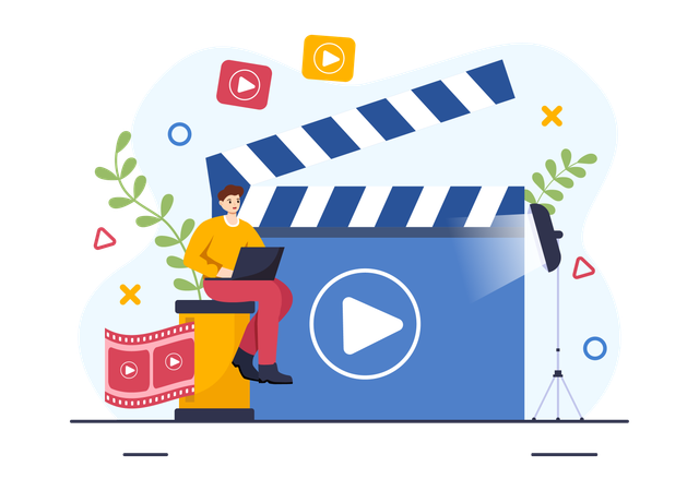 Video Broadcasting  Illustration