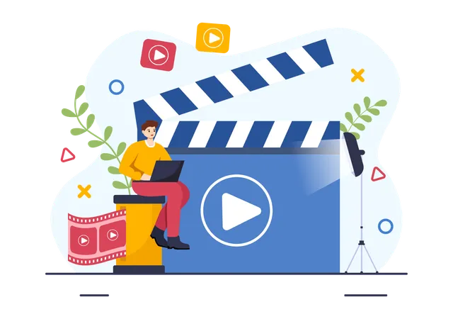 Video Broadcasting  Illustration