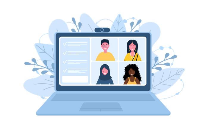 Video call conference Illustration
