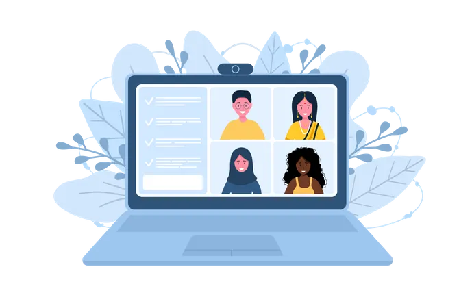 Video call conference  Illustration