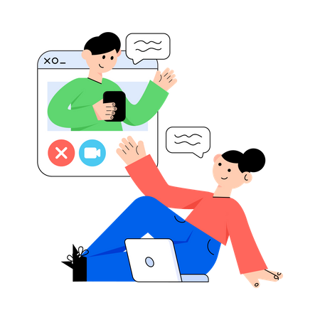 Video Call  Illustration