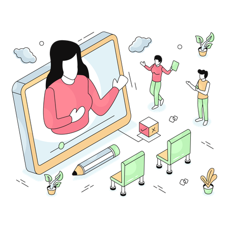 Video Call  Illustration