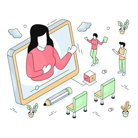 Video Call  Illustration