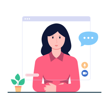 Video Call  Illustration