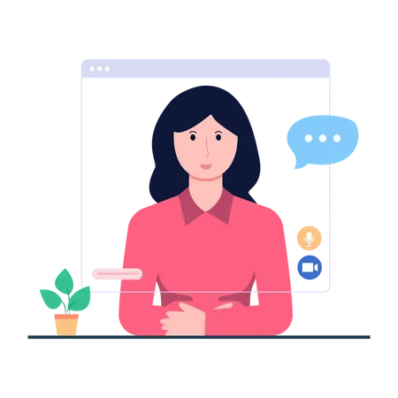 Video Call  Illustration