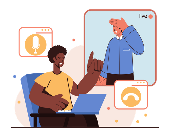 Video Call  Illustration