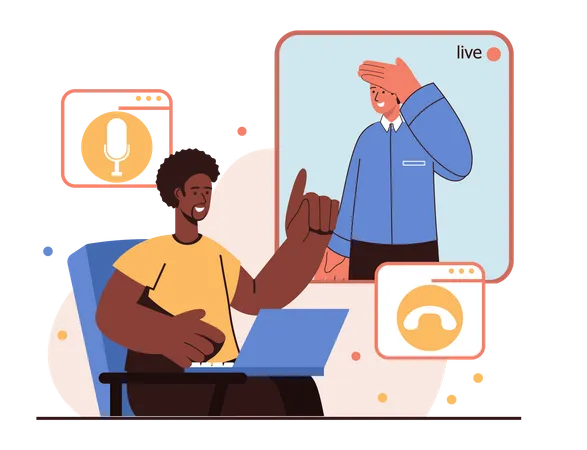 Video Call  Illustration