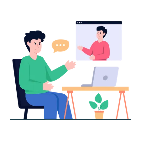 Video Call  Illustration