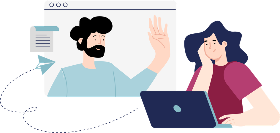 Video Call  Illustration