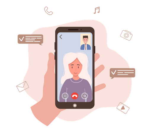 Video Call  Illustration