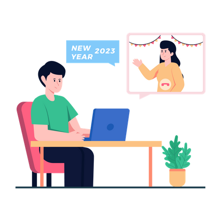 Video Call  Illustration