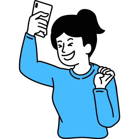 Video Call On Smartphone  Illustration