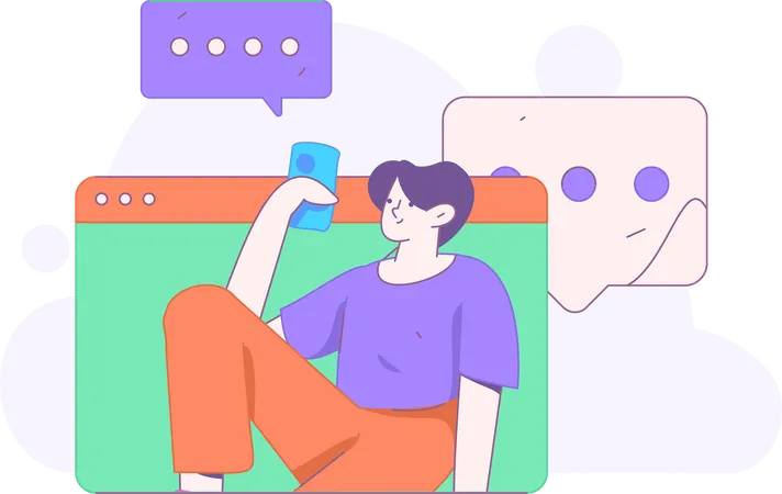 Video Call Session  Illustration