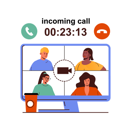 Video calling  Illustration