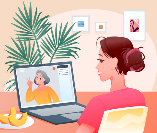 Video calling  Illustration