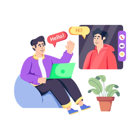 Video Calling  Illustration