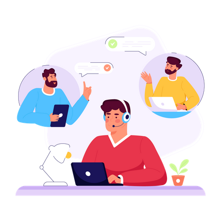 Video Calling  Illustration