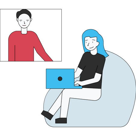 Video calling  Illustration