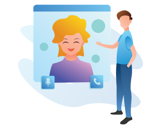 Video calling  Illustration