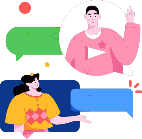 Video Calling  Illustration