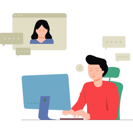 Video calling  Illustration