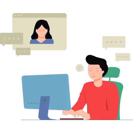 Video calling  Illustration