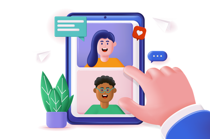 Video chat  Ilustración