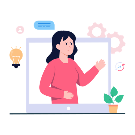 Video Chat  Illustration