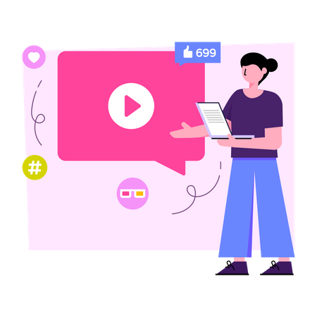 Video Chat  Illustration